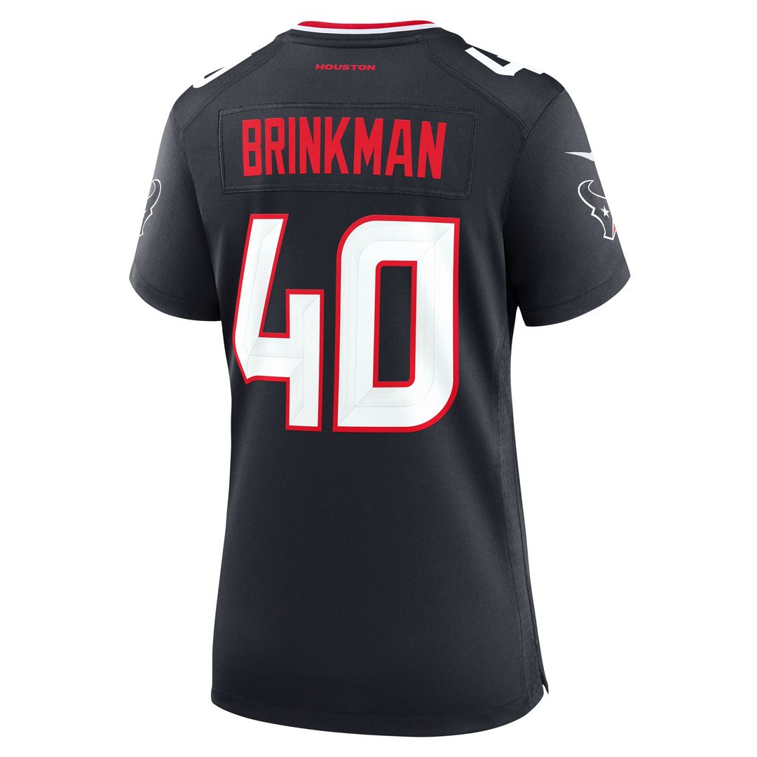 Austin Brinkman Houston Texans Nike Women's Team Game Jersey - Navy Official NFL Team Apparel Football Fan Gear