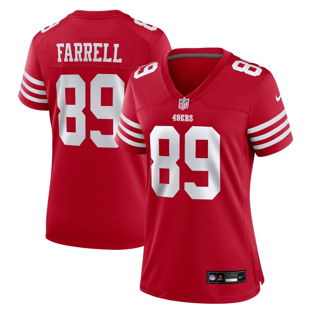 Luke Farrell San Francisco 49ers Nike Women's Team Game Jersey - Scarlet Official NFL Team Apparel Football Fan Gear
