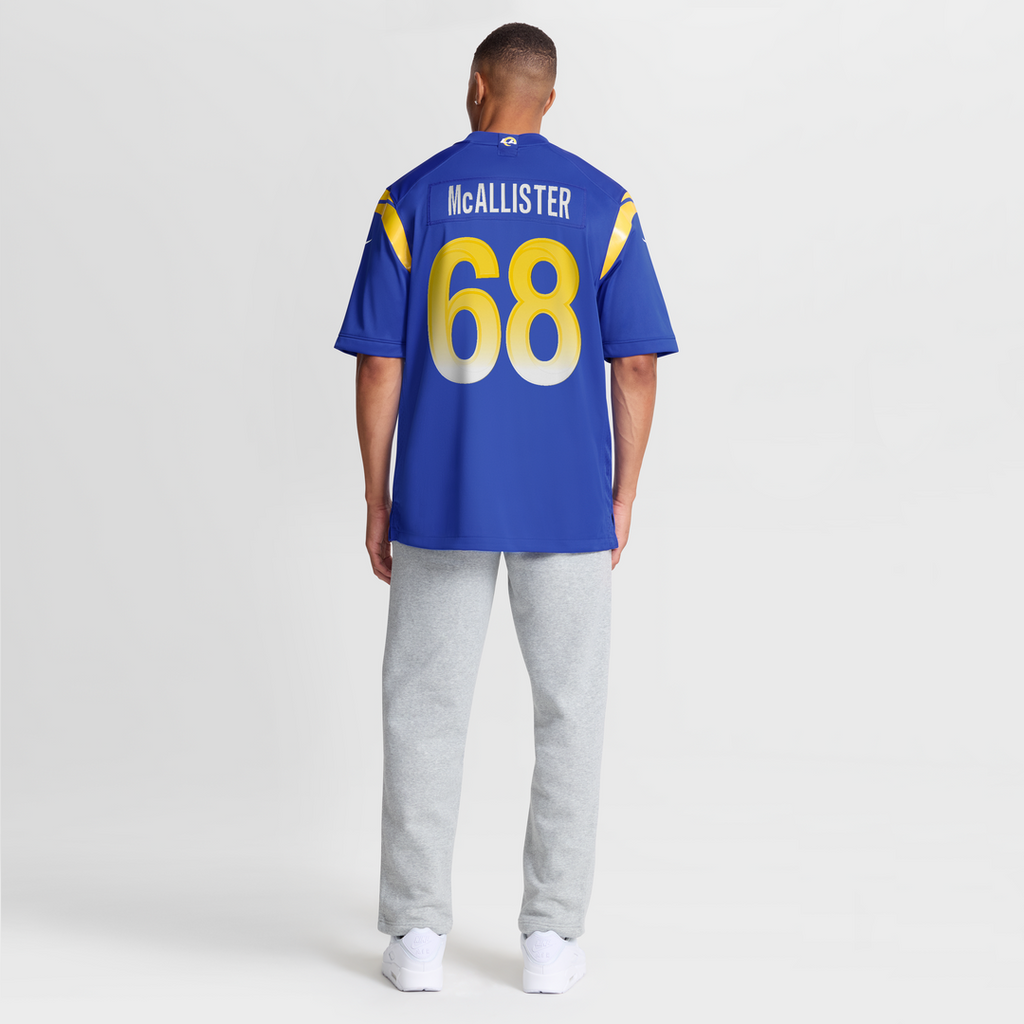 Mike McAllister Los Angeles Rams Nike Home Game Jersey - Royal Official NFL Team Apparel Football Fan Gear