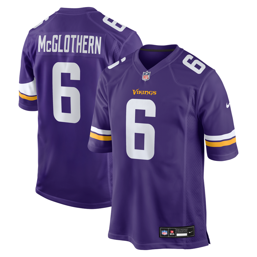 Dwight McGlothern Minnesota Vikings Nike Team Game Jersey - Purple Official NFL Team Apparel Football Fan Gear