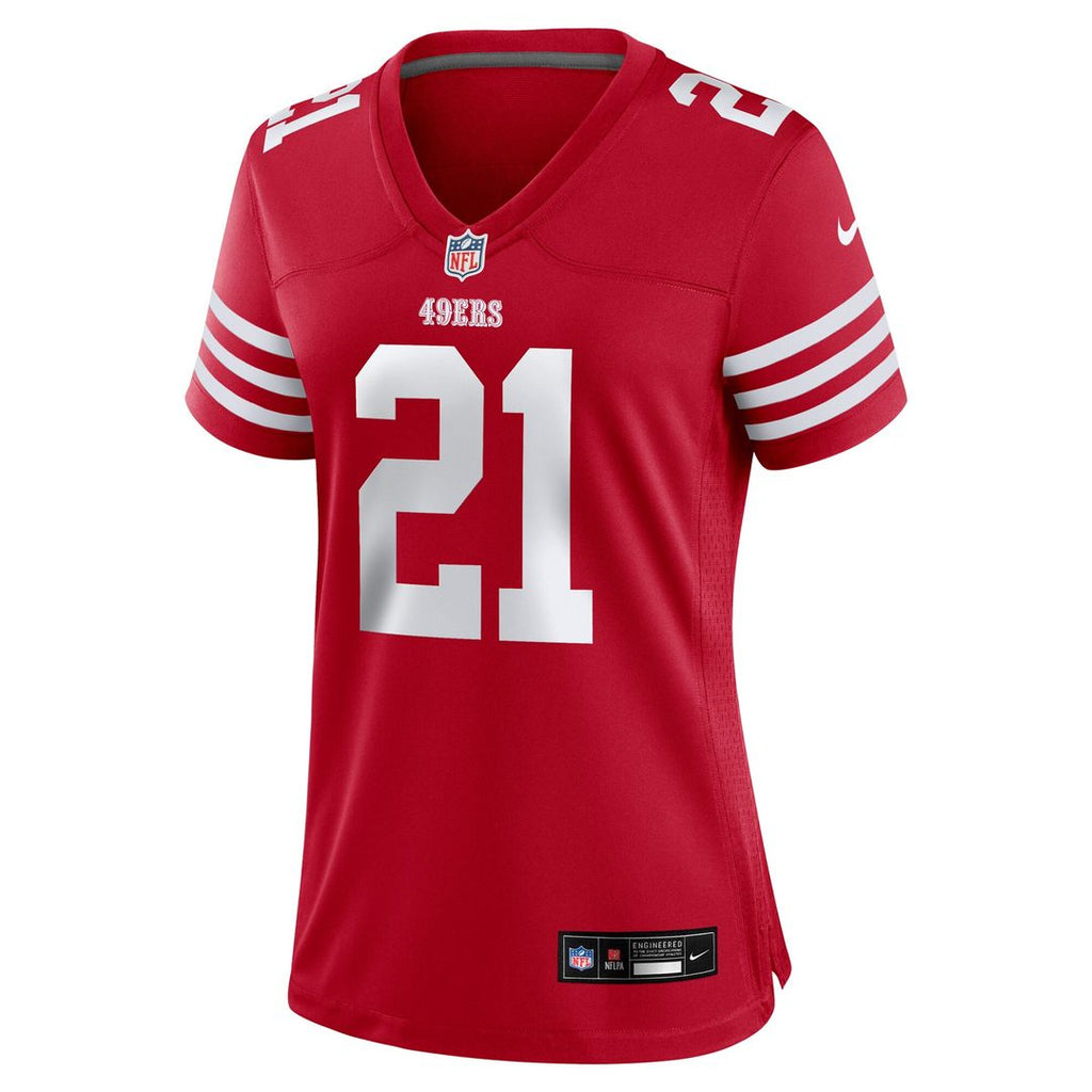 Deion Sanders San Francisco 49ers Nike Women's Retired Player Game Jersey - Scarlet Official NFL Team Apparel Football Fan Gear
