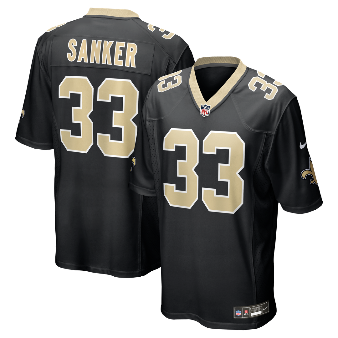 Jonas Sanker New Orleans Saints Nike Team Game Jersey - Black Official NFL Team Apparel Football Fan Gear