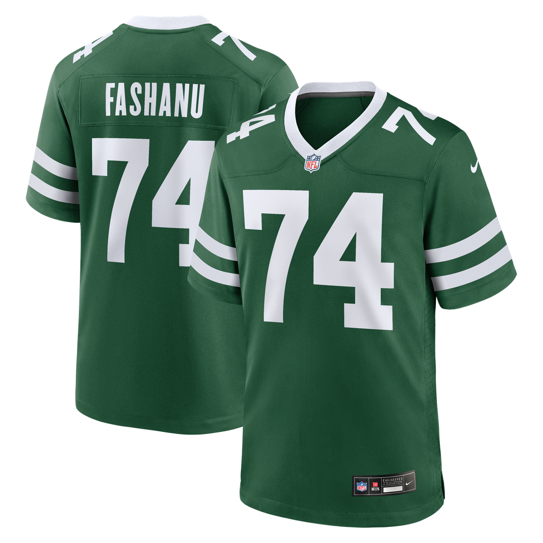Olu Fashanu New York Jets Nike Player Game Jersey - Gotham Green Official NFL Team Apparel Football Fan Gear