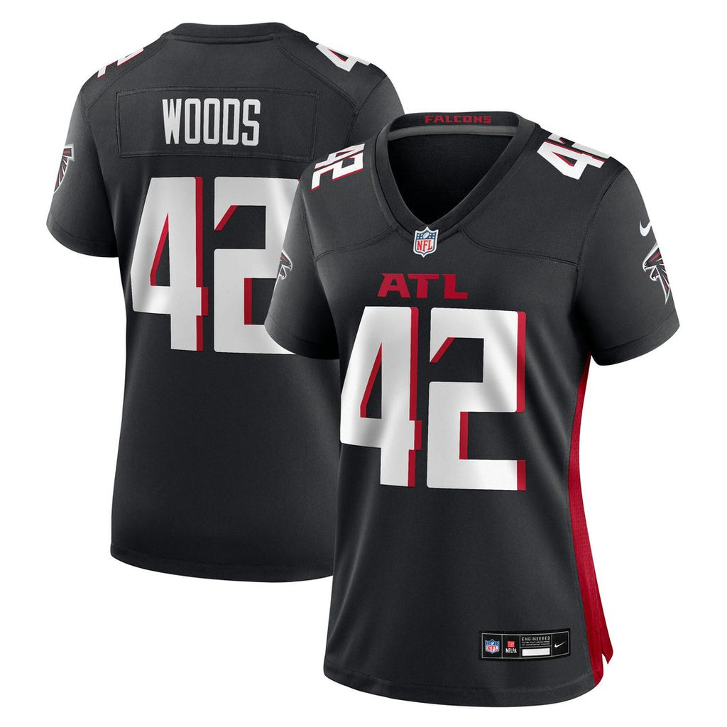 Josh Woods Atlanta Falcons Nike Women's Team Game Jersey - Black Official NFL Team Apparel Football Fan Gear
