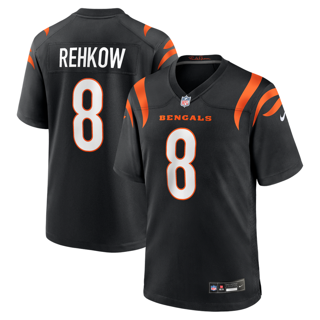 Ryan Rehkow Cincinnati Bengals Nike Game Jersey - Black Official NFL Team Apparel Football Fan Gear