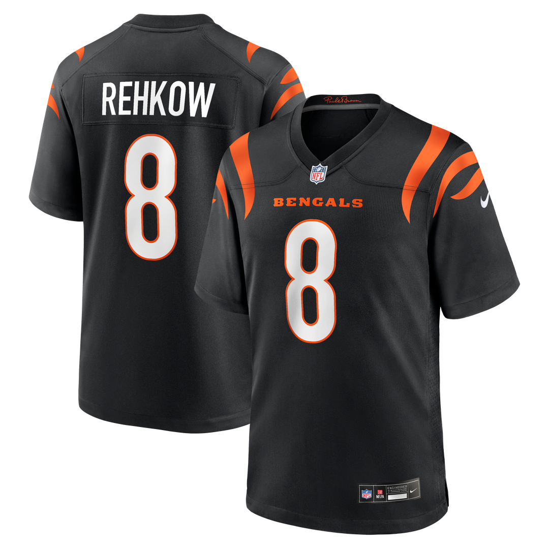 Ryan Rehkow Cincinnati Bengals Nike Game Jersey - Black Official NFL Team Apparel Football Fan Gear