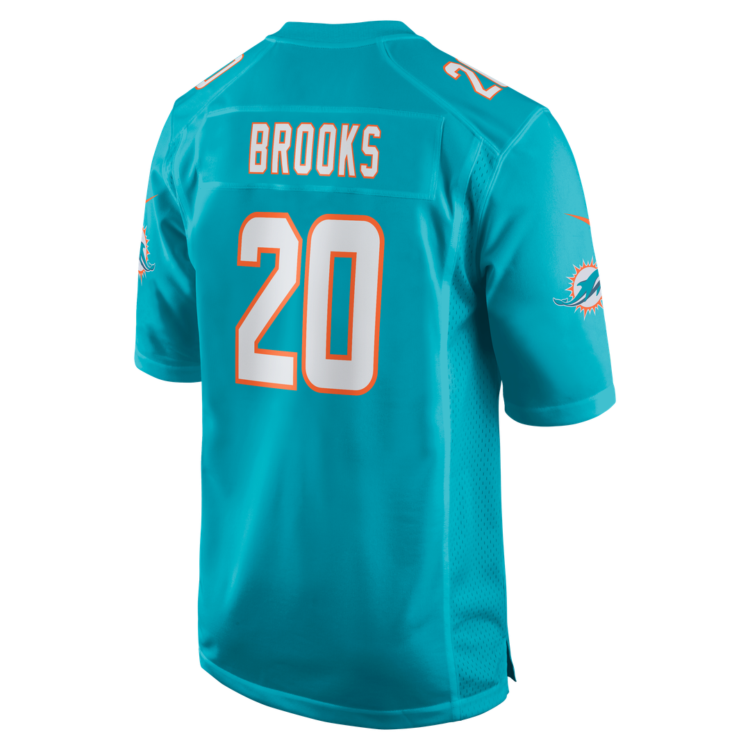 Jordyn Brooks Miami Dolphins Nike Game Jersey - Aqua Official NFL Team Apparel Football Fan Gear