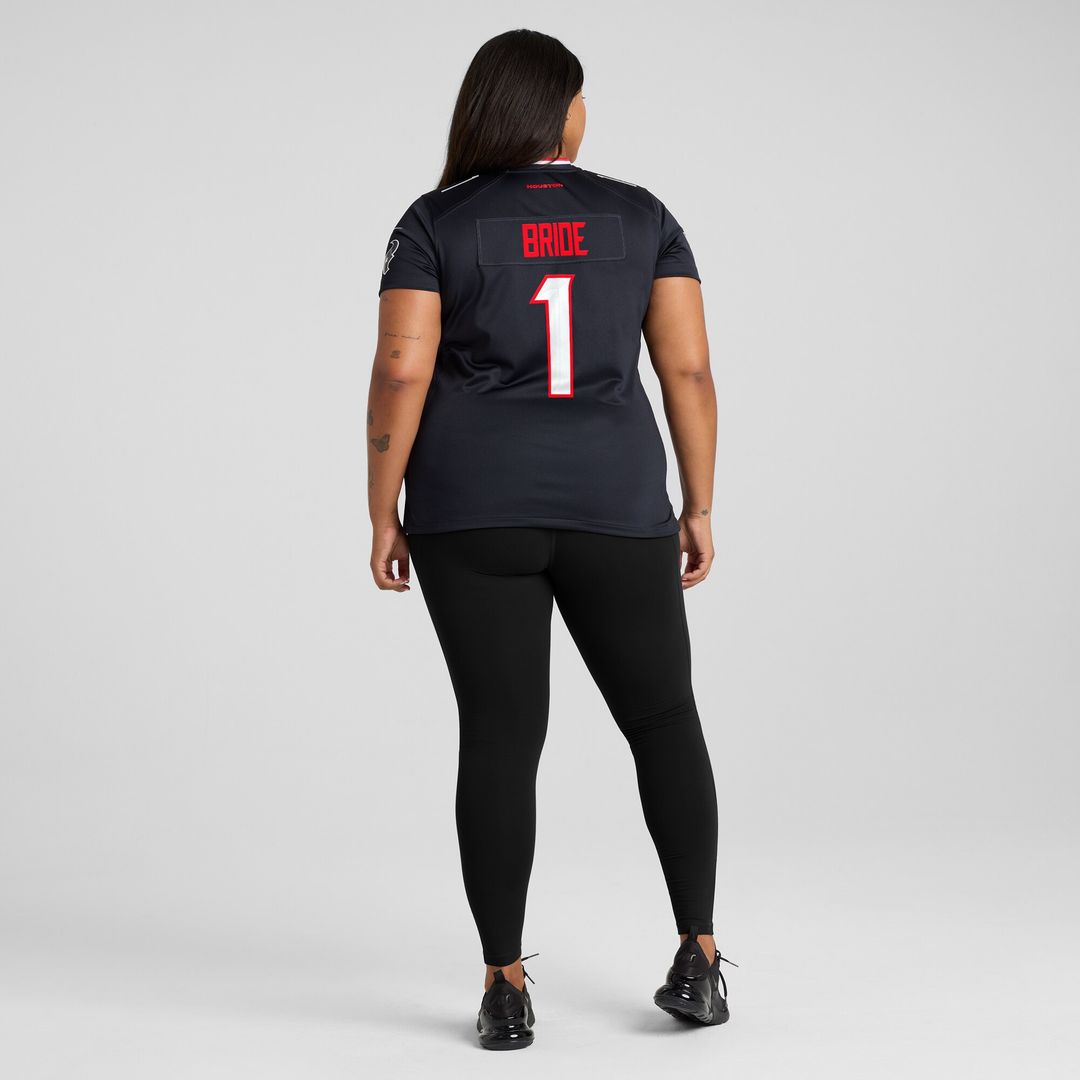 Number 1 Bride Houston Texans Nike Women's Game Jersey - Navy Official NFL Team Apparel Football Fan Gear