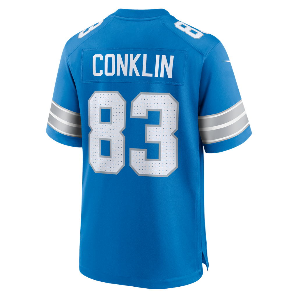 Tyler Conklin Detroit Lions Nike Team Game Jersey - Blue Official NFL Team Apparel Football Fan Gear