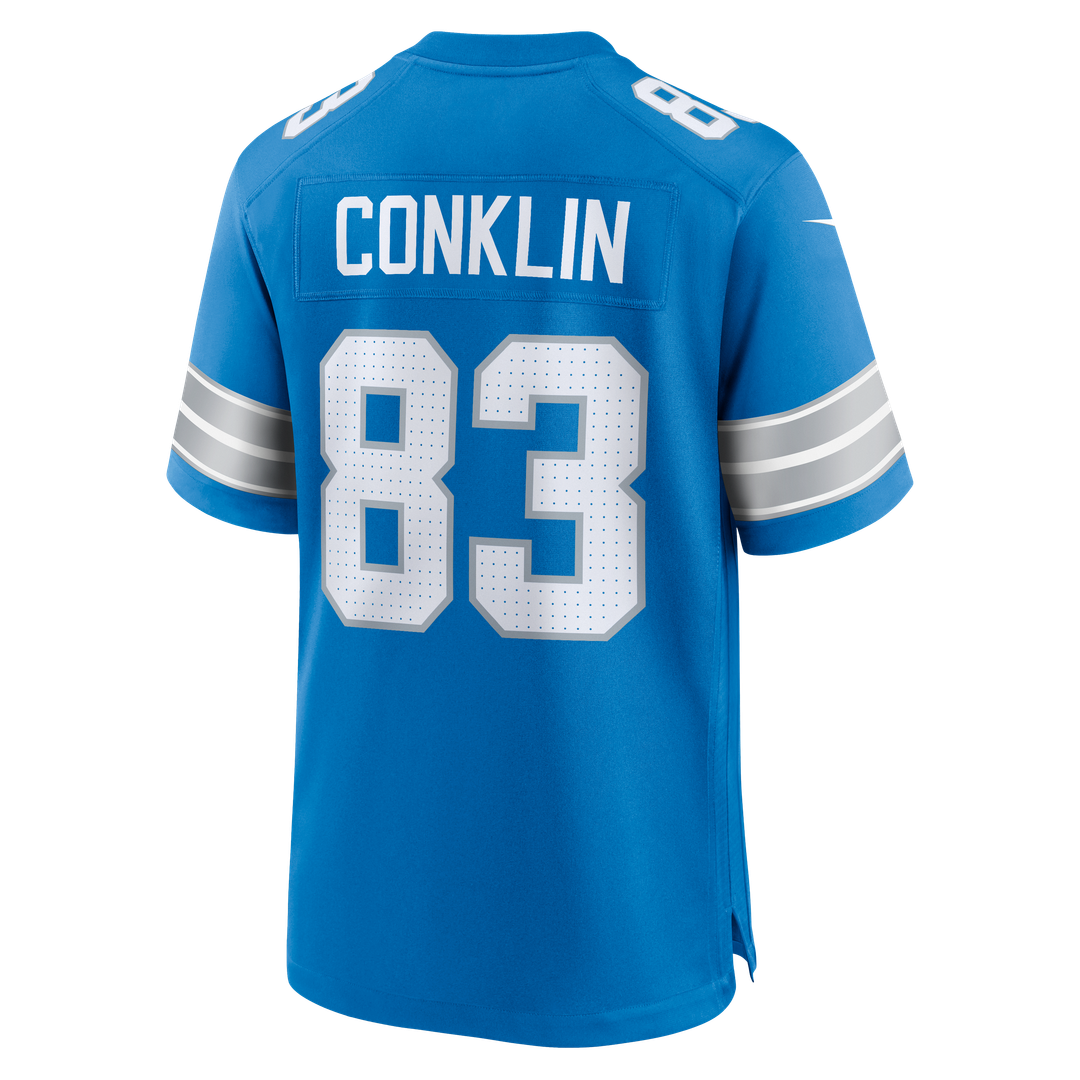 Tyler Conklin Detroit Lions Nike Team Game Jersey - Blue Official NFL Team Apparel Football Fan Gear