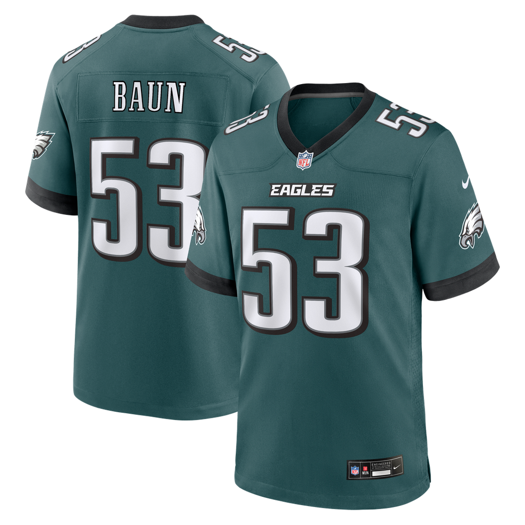 Zack Baun Philadelphia Eagles Nike Team Game Jersey - Midnight Green Official NFL Team Apparel Football Fan Gear