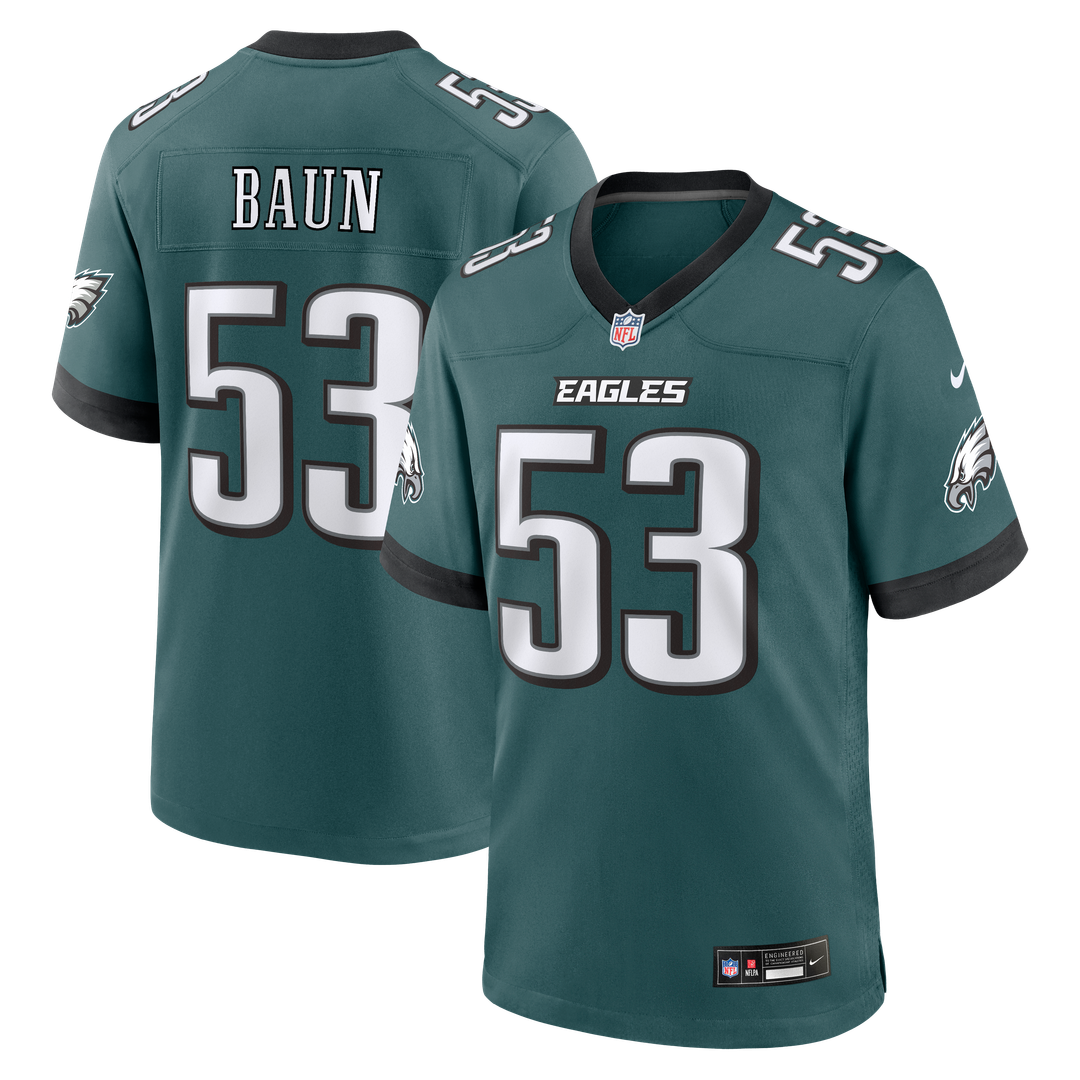 Zack Baun Philadelphia Eagles Nike Team Game Jersey - Midnight Green Official NFL Team Apparel Football Fan Gear
