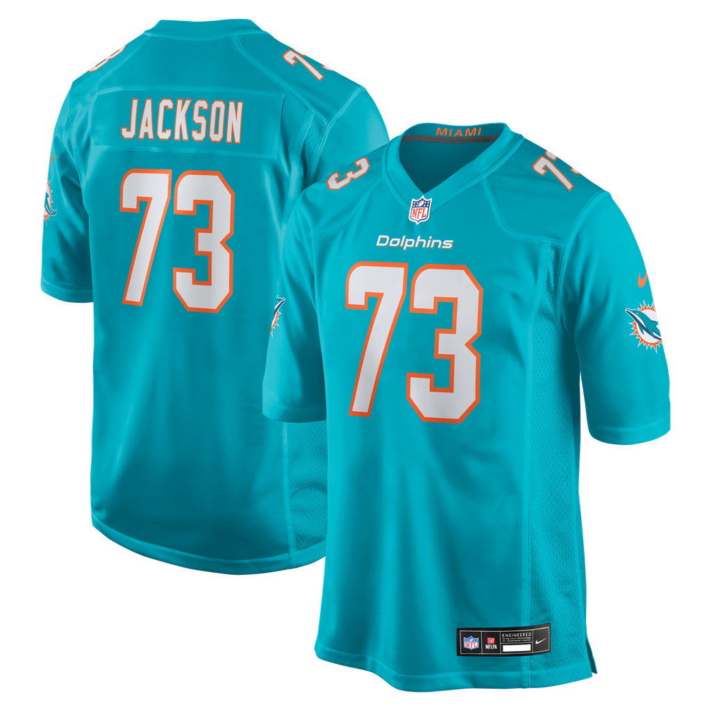 Austin Jackson Miami Dolphins Nike Game Jersey - Aqua Official NFL Team Apparel Football Fan Gear