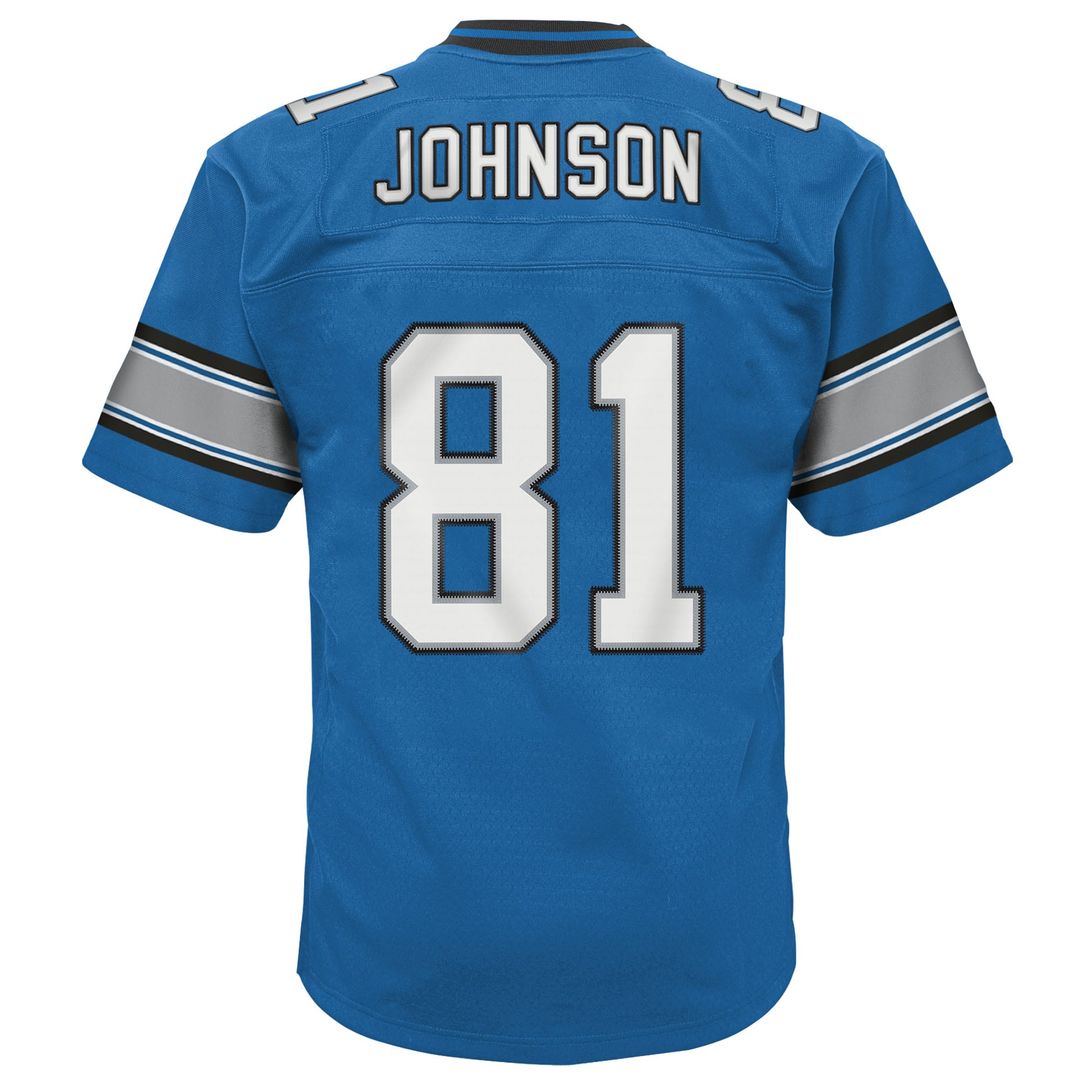 Calvin Johnson Detroit Lions Mitchell & Ness Youth Legacy Replica Jersey - Blue Official NFL Team Apparel Football Fan Gear