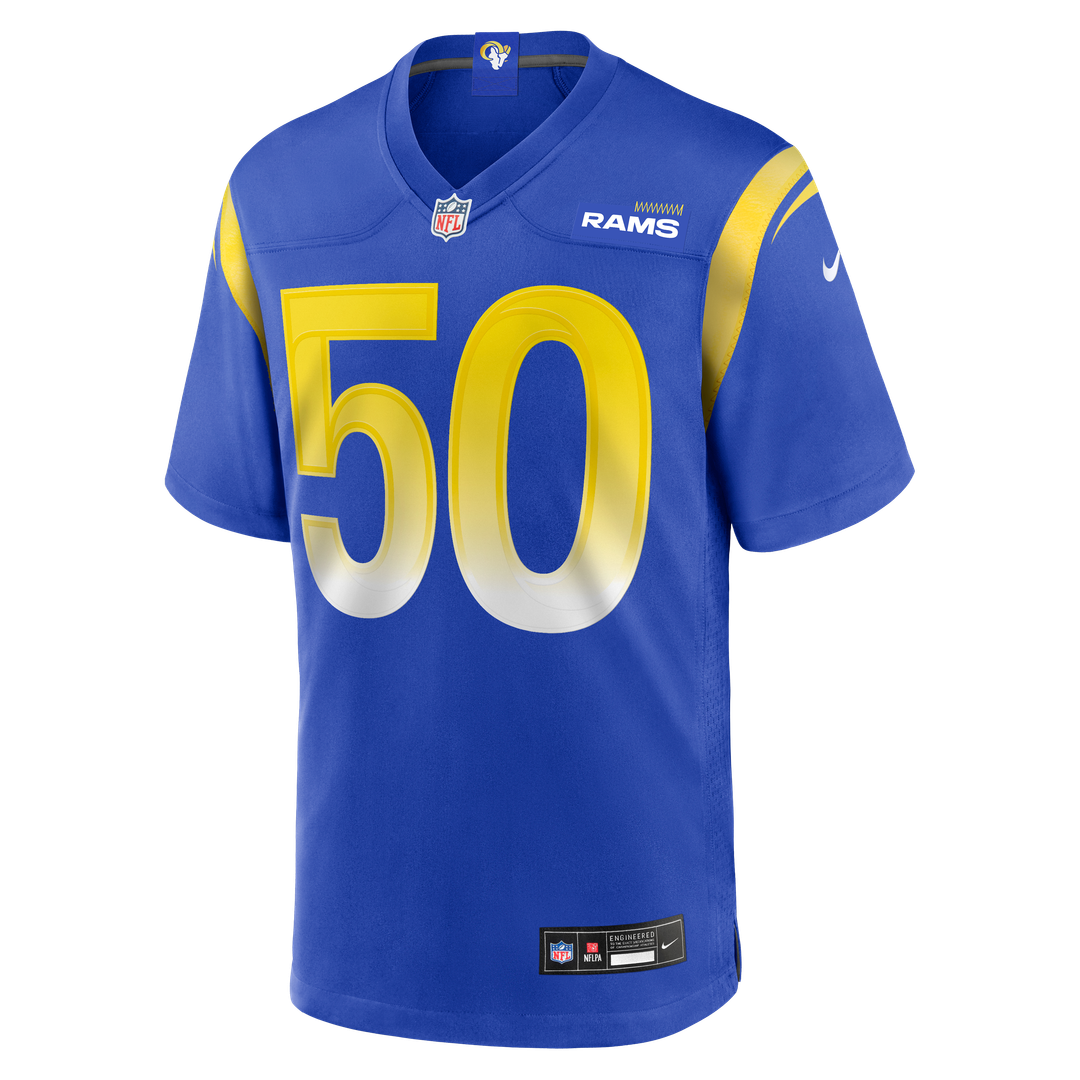 Beaux Limmer Los Angeles Rams Nike Team Game Jersey - Royal Official NFL Team Apparel Football Fan Gear