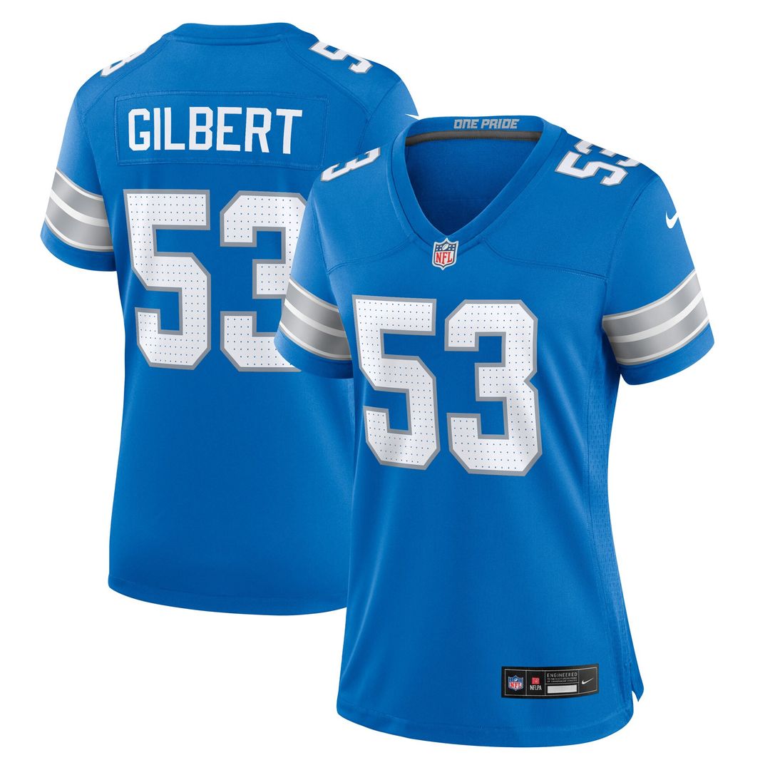 DaRon Gilbert Detroit Lions Nike Women's Game Jersey - Blue Official NFL Team Apparel Football Fan Gear