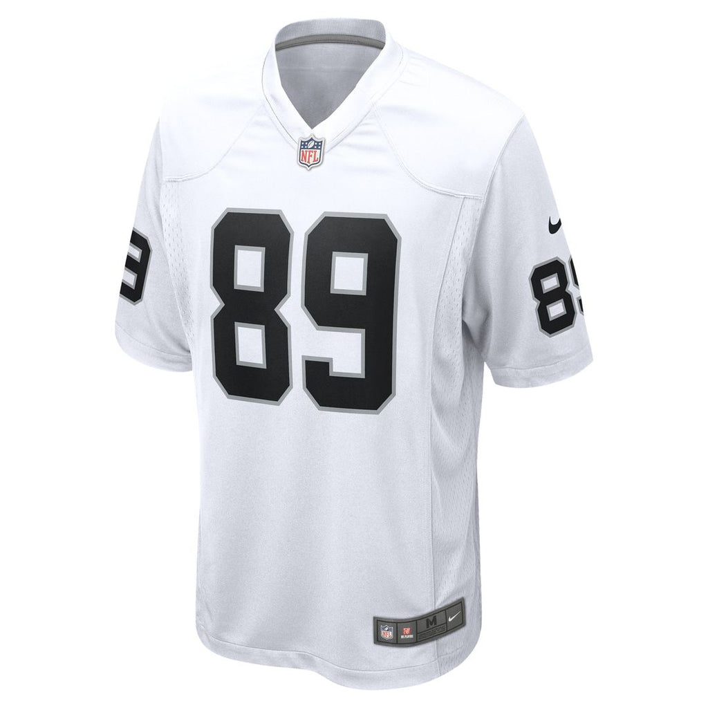 Brock Bowers Las Vegas Raiders Nike Game Jersey - White Official NFL Team Apparel Football Fan Gear