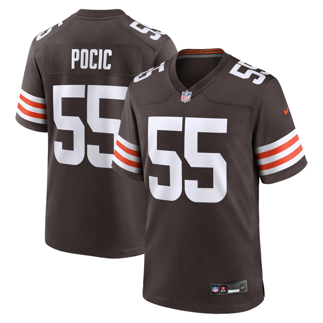 Ethan Pocic Cleveland Browns Nike Game Jersey - Brown Official NFL Team Apparel Football Fan Gear
