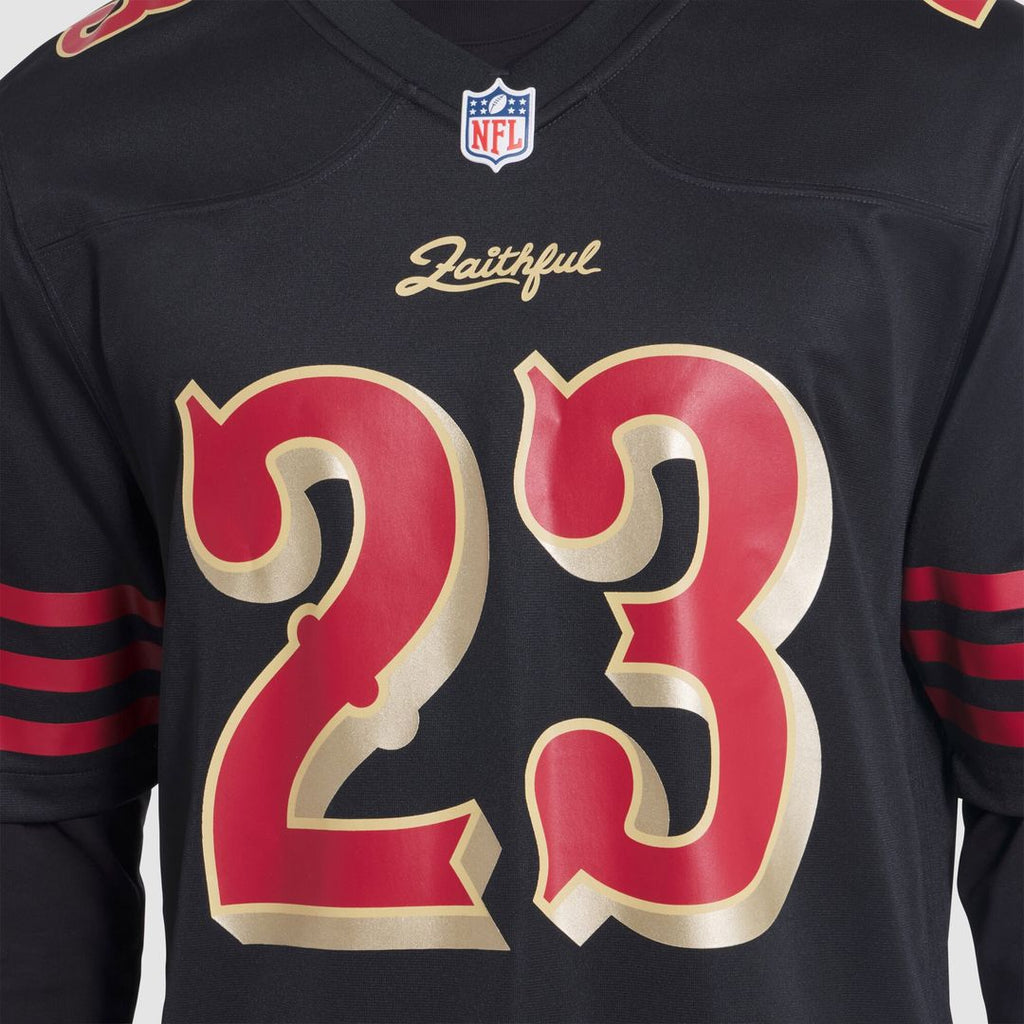 Christian McCaffrey San Francisco 49ers Nike 2025 Rivalries Collection Game Jersey - Black Official NFL Team Apparel Football Fan Gear