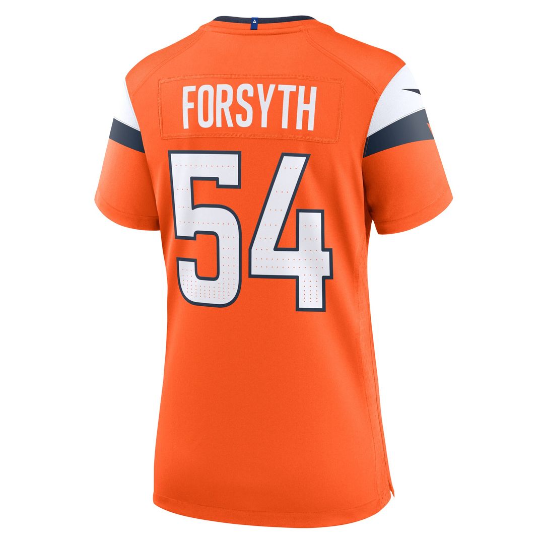 Alex Forsyth Denver Broncos Nike Women's Team Game Jersey - Orange Official NFL Team Apparel Football Fan Gear