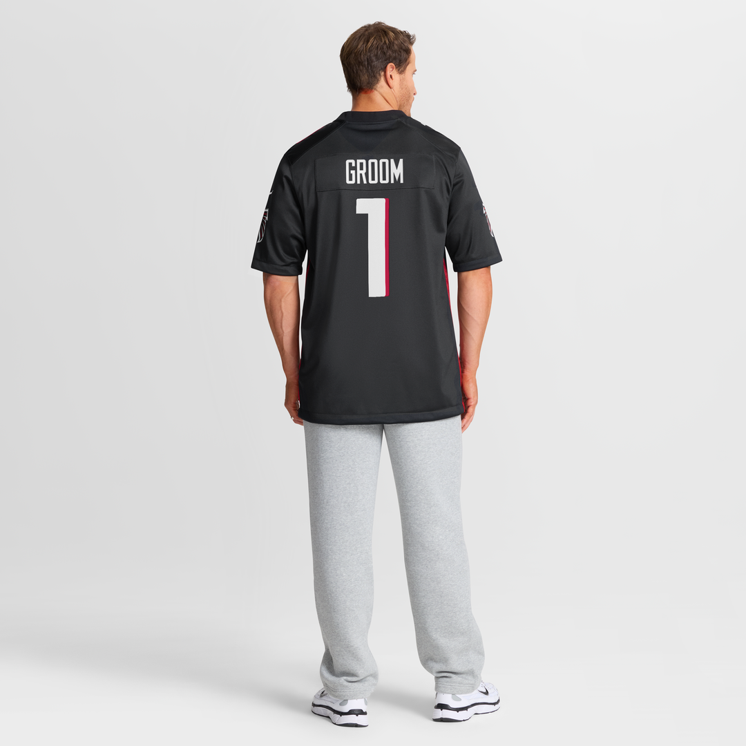 Number 1 Groom Atlanta Falcons Nike Game Jersey - Black Official NFL Team Apparel Football Fan Gear