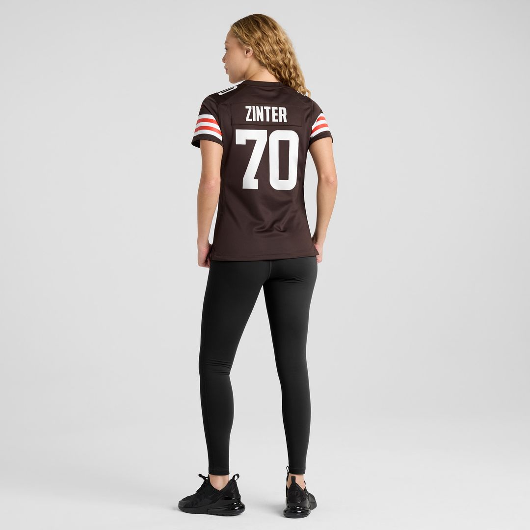 Zak Zinter Cleveland Browns Nike Women's Game Jersey - Brown Official NFL Team Apparel Football Fan Gear