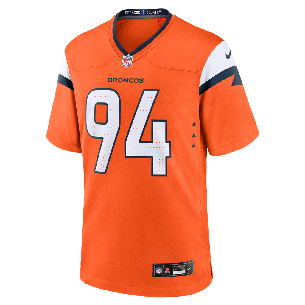 Jordan Jackson Denver Broncos Nike Team Game Jersey - Orange Official NFL Team Apparel Football Fan Gear