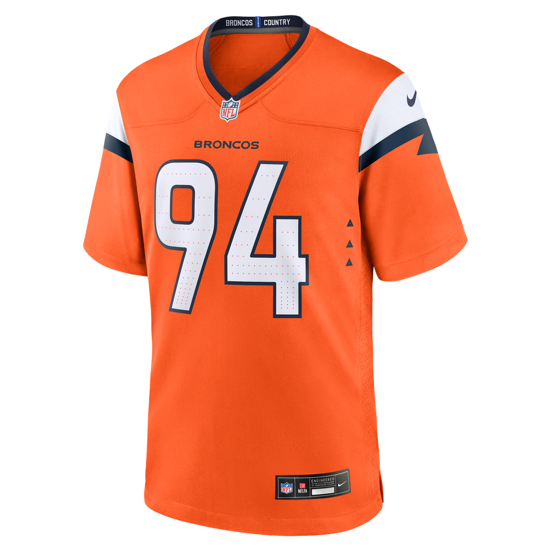 Jordan Jackson Denver Broncos Nike Team Game Jersey - Orange Official NFL Team Apparel Football Fan Gear