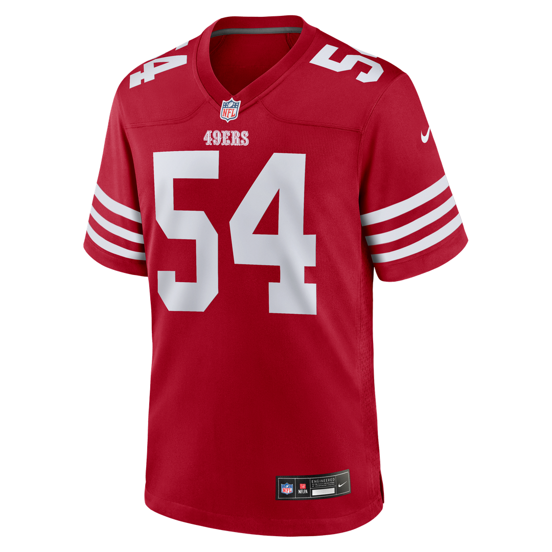 Fred Warner San Francisco 49ers Nike Team Game Player Jersey - White Official NFL Team Apparel Football Fan Gear