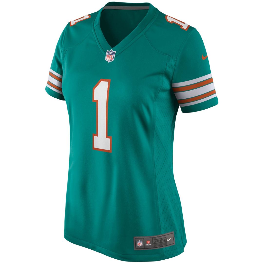 Tua Tagovailoa Miami Dolphins Nike Women's Alternate Game Jersey - Aqua Official NFL Team Apparel Football Fan Gear