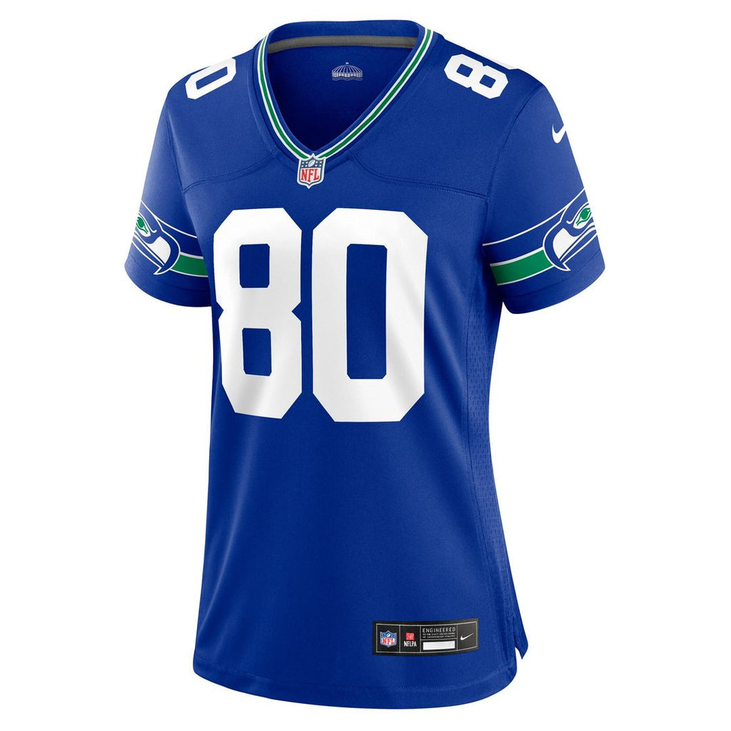 Steve Largent Seattle Seahawks Nike Women's Throwback Retired Player Game Jersey - Royal Official NFL Team Apparel Football Fan Gear