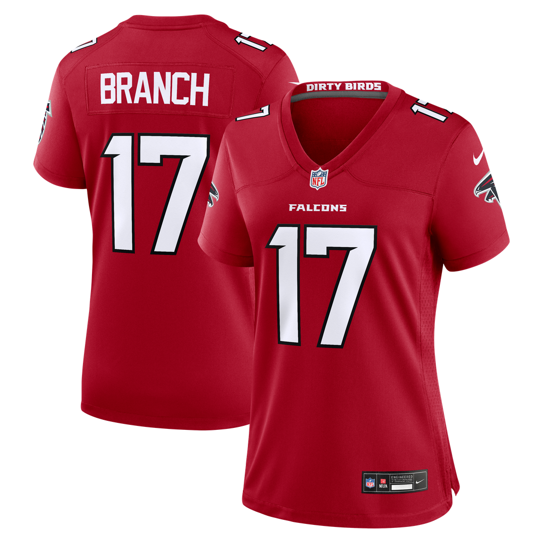 Zachariah Branch Atlanta Falcons Nike Women's Team Game Jersey - Red Official NFL Team Apparel Football Fan Gear