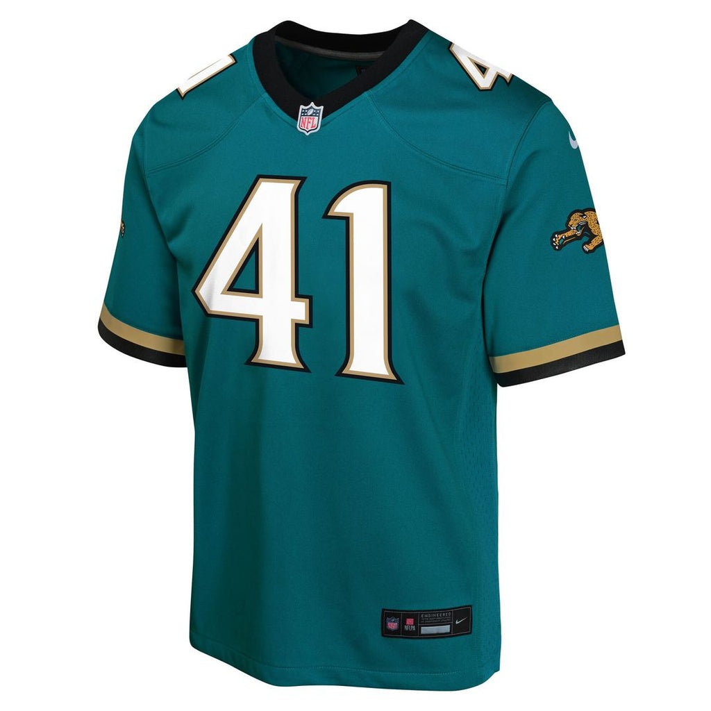 Josh Hines-Allen Jacksonville Jaguars Nike Youth Alternate 2 Prowler Throwback Game Jersey - Teal Official NFL Team Apparel Football Fan Gear