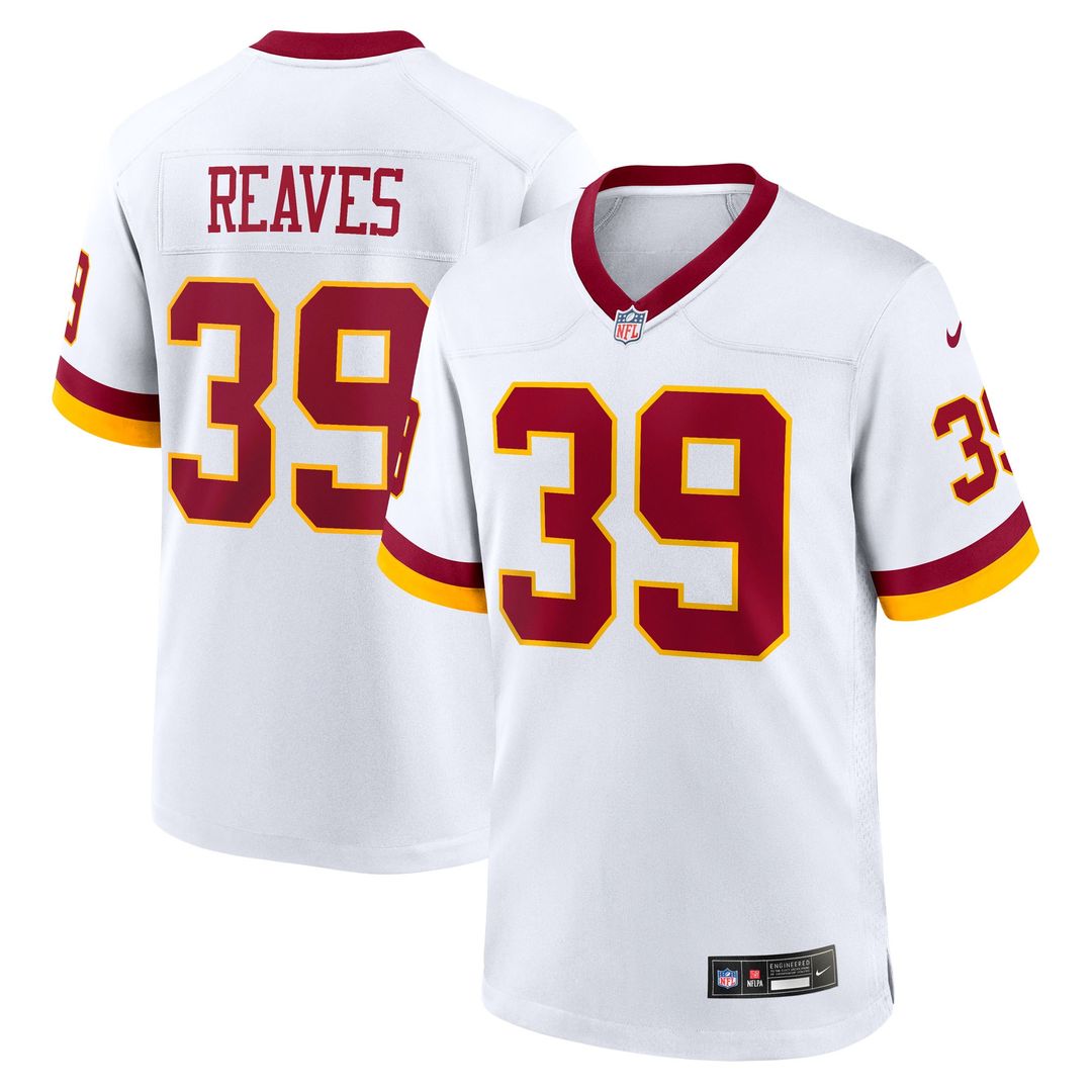 Jeremy Reaves Washington Commanders Nike Game Super Bowl Era Jersey - White Official NFL Team Apparel Football Fan Gear