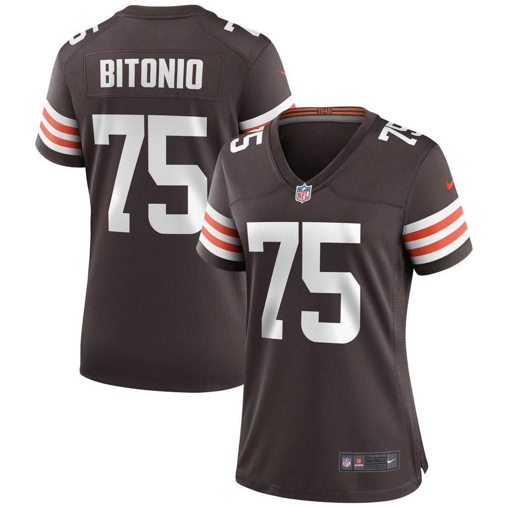 Joel Bitonio Cleveland Browns Nike Women's Game Jersey - Brown Official NFL Team Apparel Football Fan Gear