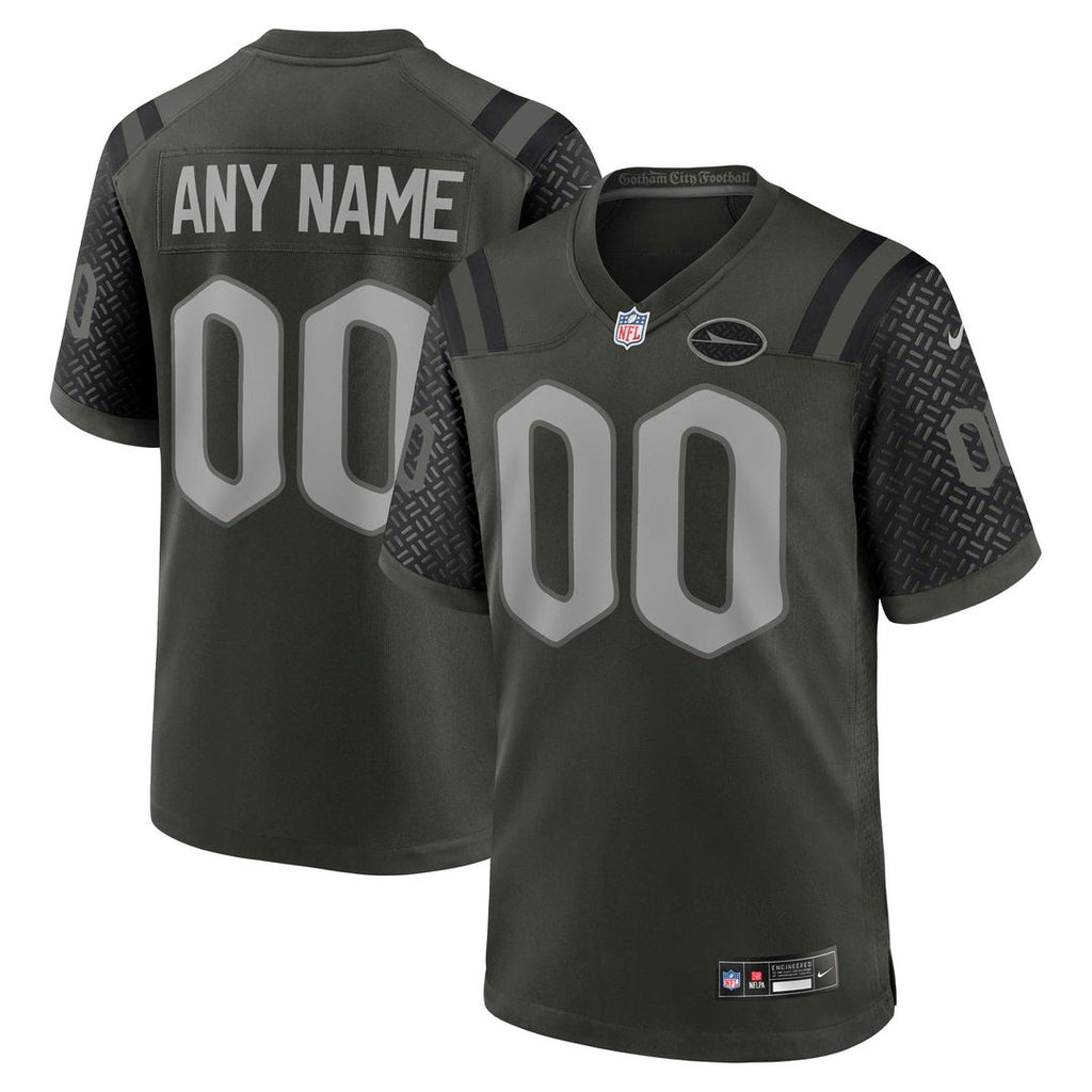 New York Jets Nike 2025 Rivalries Collection Custom Game Jersey - Gotham Green Official NFL Team Apparel Football Fan Gear