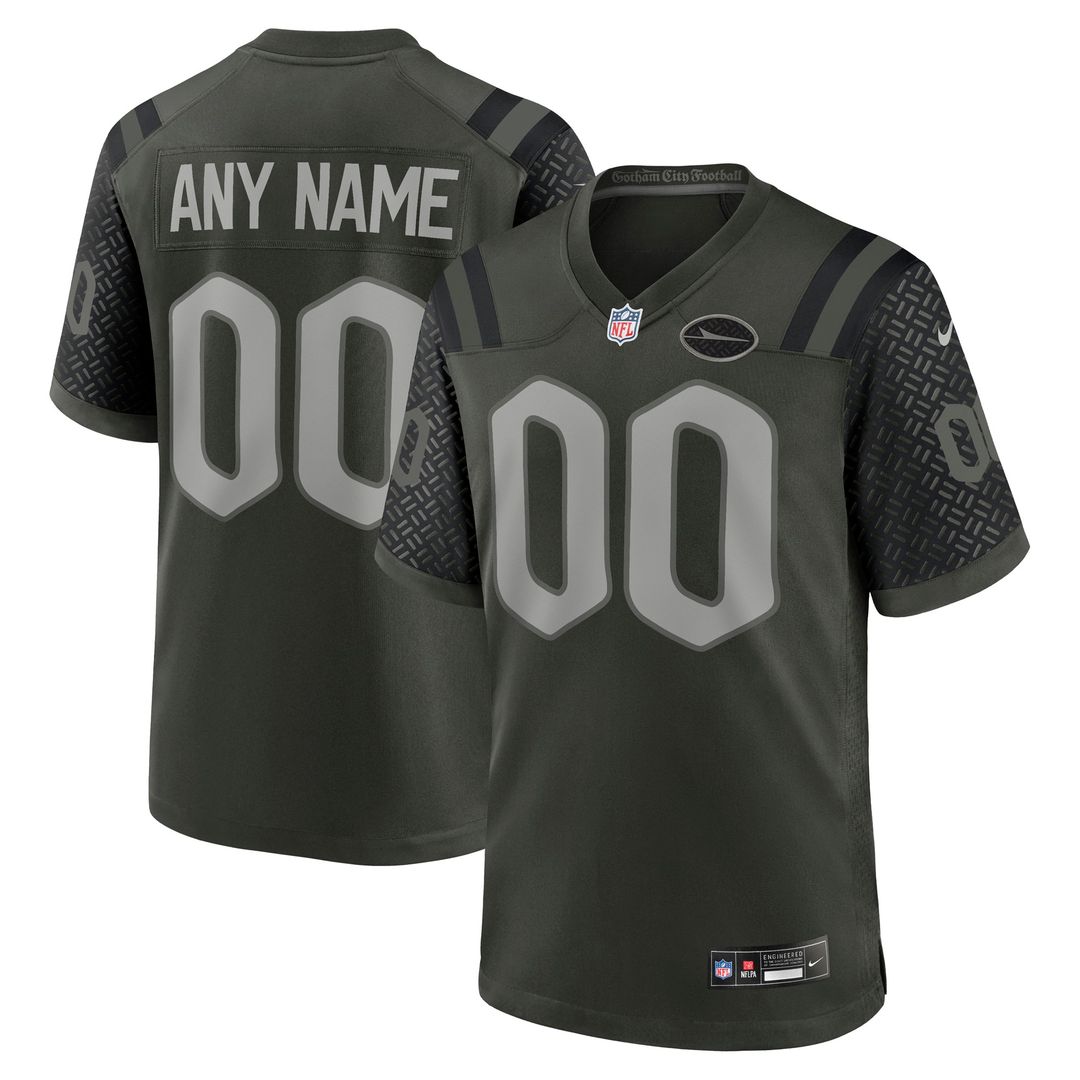 New York Jets Nike 2025 Rivalries Collection Custom Game Jersey - Gotham Green Official NFL Team Apparel Football Fan Gear