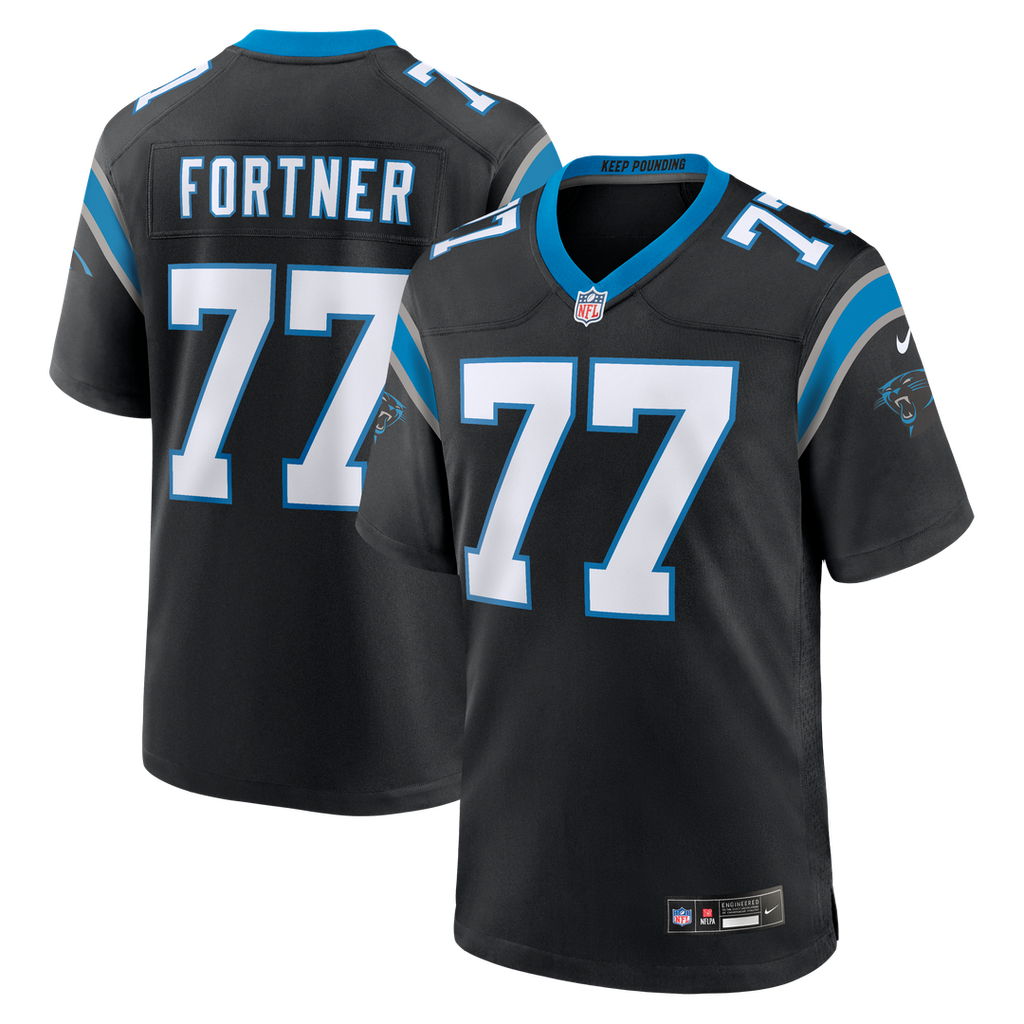 Luke Fortner Carolina Panthers Nike Team Game Jersey - Black Official NFL Team Apparel Football Fan Gear