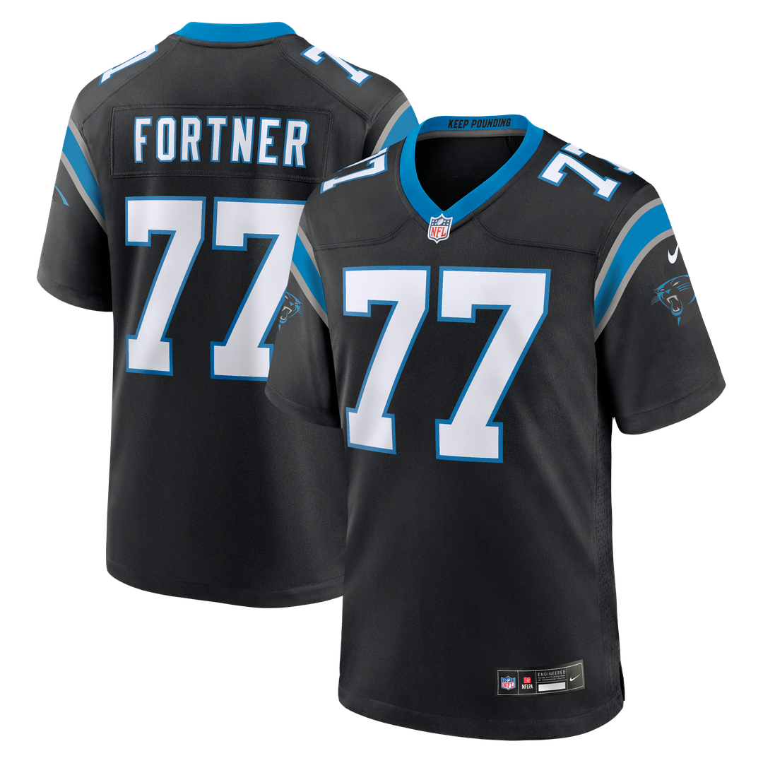 Luke Fortner Carolina Panthers Nike Team Game Jersey - Black Official NFL Team Apparel Football Fan Gear