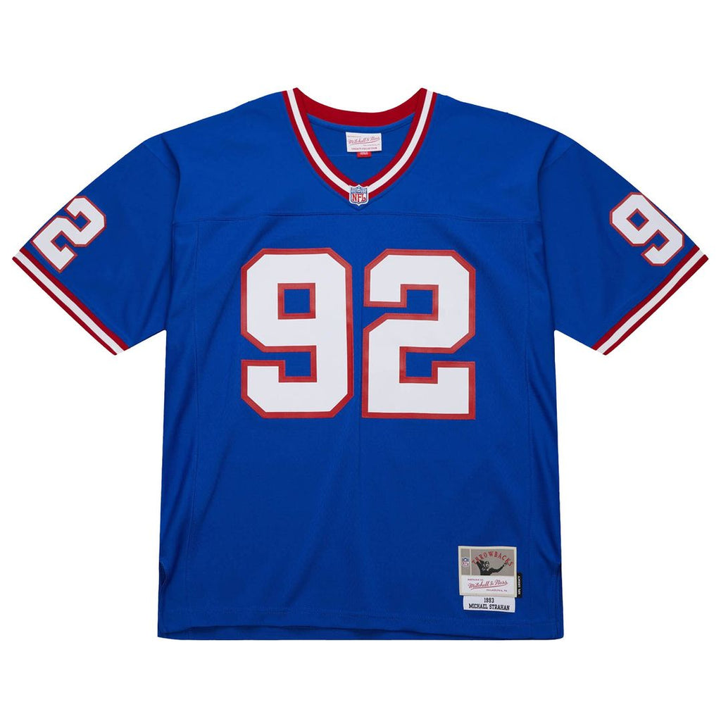 Michael Strahan New York Giants Mitchell & Ness Big & Tall 1993 Retired Player Replica Jersey - Royal Official NFL Team Apparel Football Fan Gear