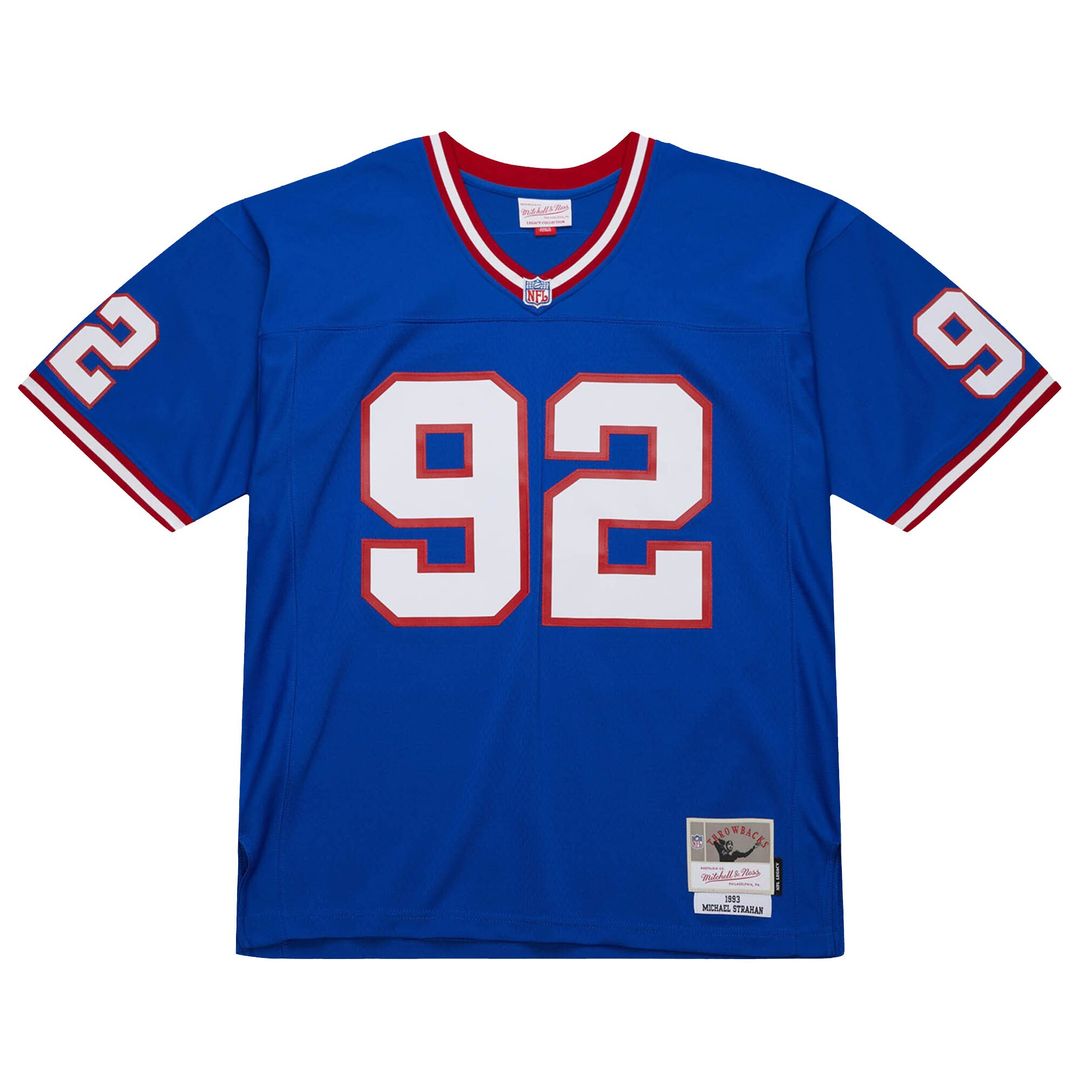 Michael Strahan New York Giants Mitchell & Ness Big & Tall 1993 Retired Player Replica Jersey - Royal Official NFL Team Apparel Football Fan Gear