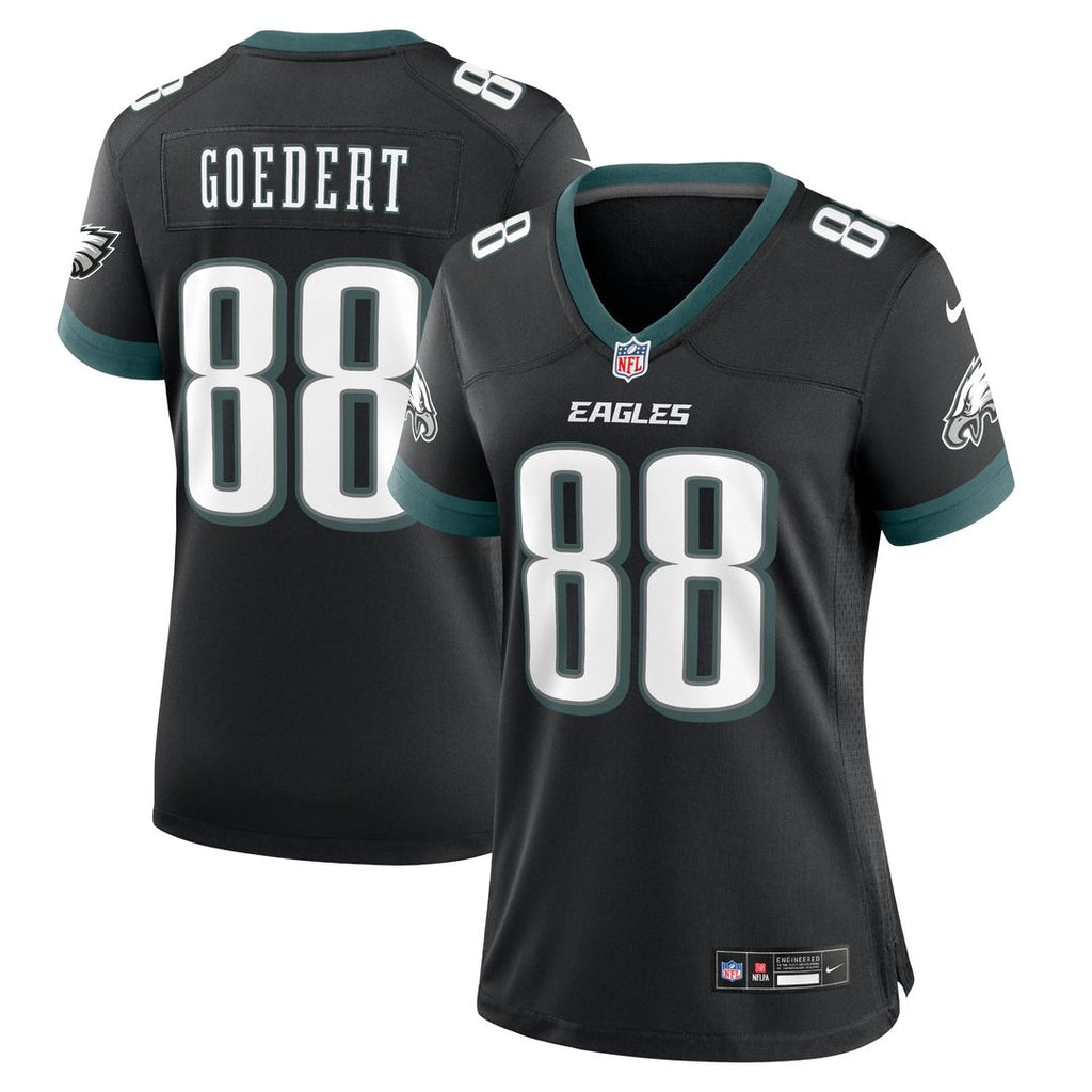Dallas Goedert Philadelphia Eagles Nike Women's Alternate Game Jersey - Black Official NFL Team Apparel Football Fan Gear