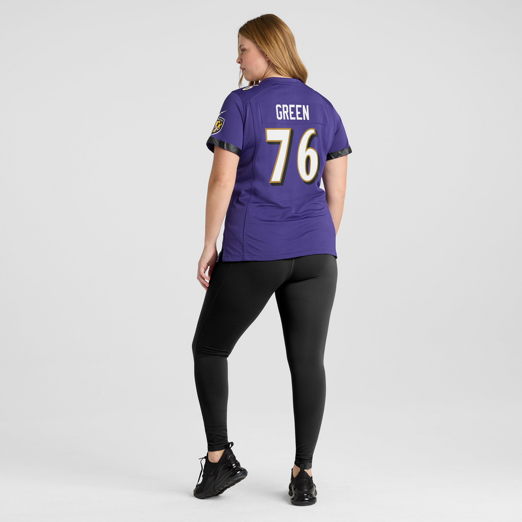 Kenyon Green Baltimore Ravens Nike Women's Team Game Jersey - Purple Official NFL Team Apparel Football Fan Gear