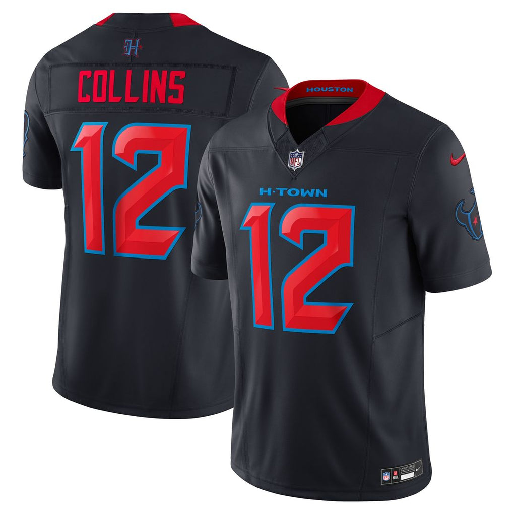 Nico Collins Houston Texans Nike Alternate 2 Vapor F.U.S.E. Limited Jersey - Navy Official NFL Team Apparel Football Fan Gear