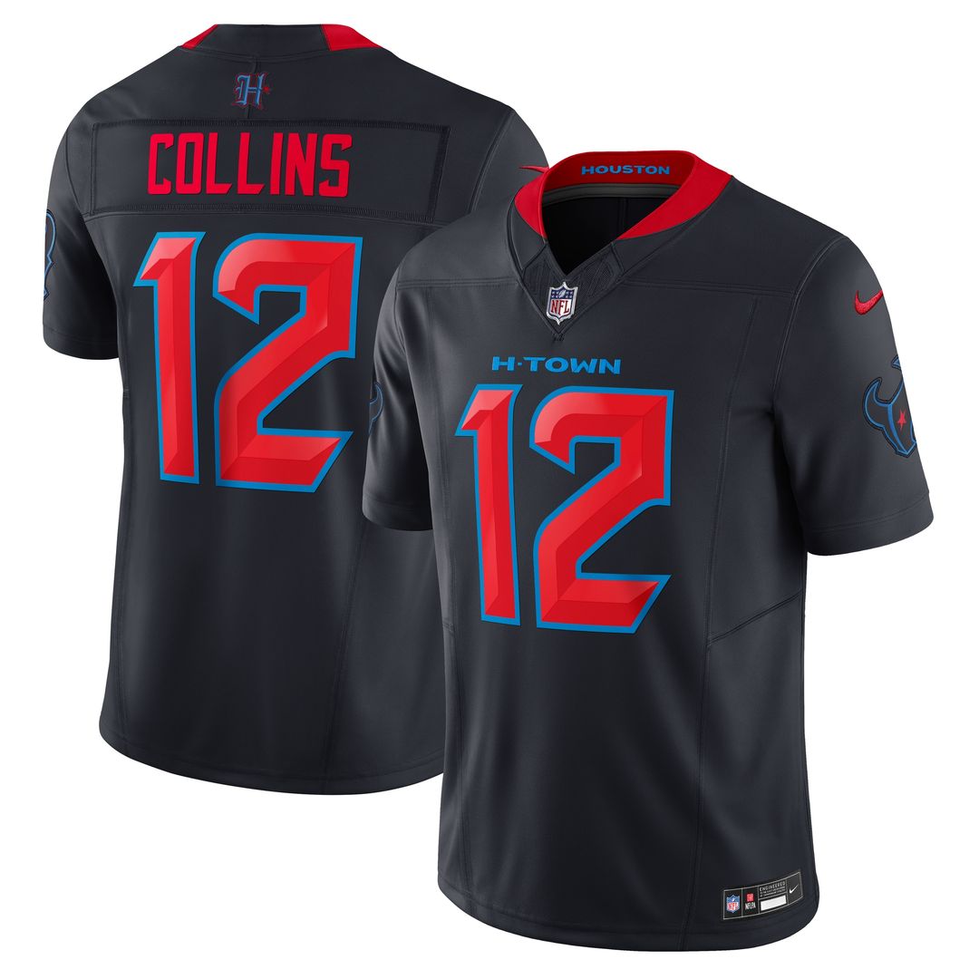 Nico Collins Houston Texans Nike Alternate 2 Vapor F.U.S.E. Limited Jersey - Navy Official NFL Team Apparel Football Fan Gear
