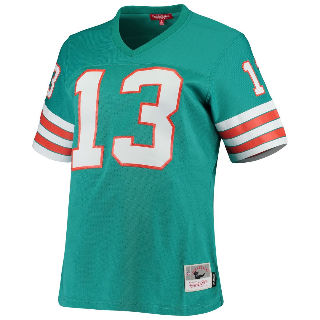 Dan Marino Miami Dolphins Mitchell & Ness Women's 1984 Legacy Replica Jersey - Aqua Official NFL Team Apparel Football Fan Gear