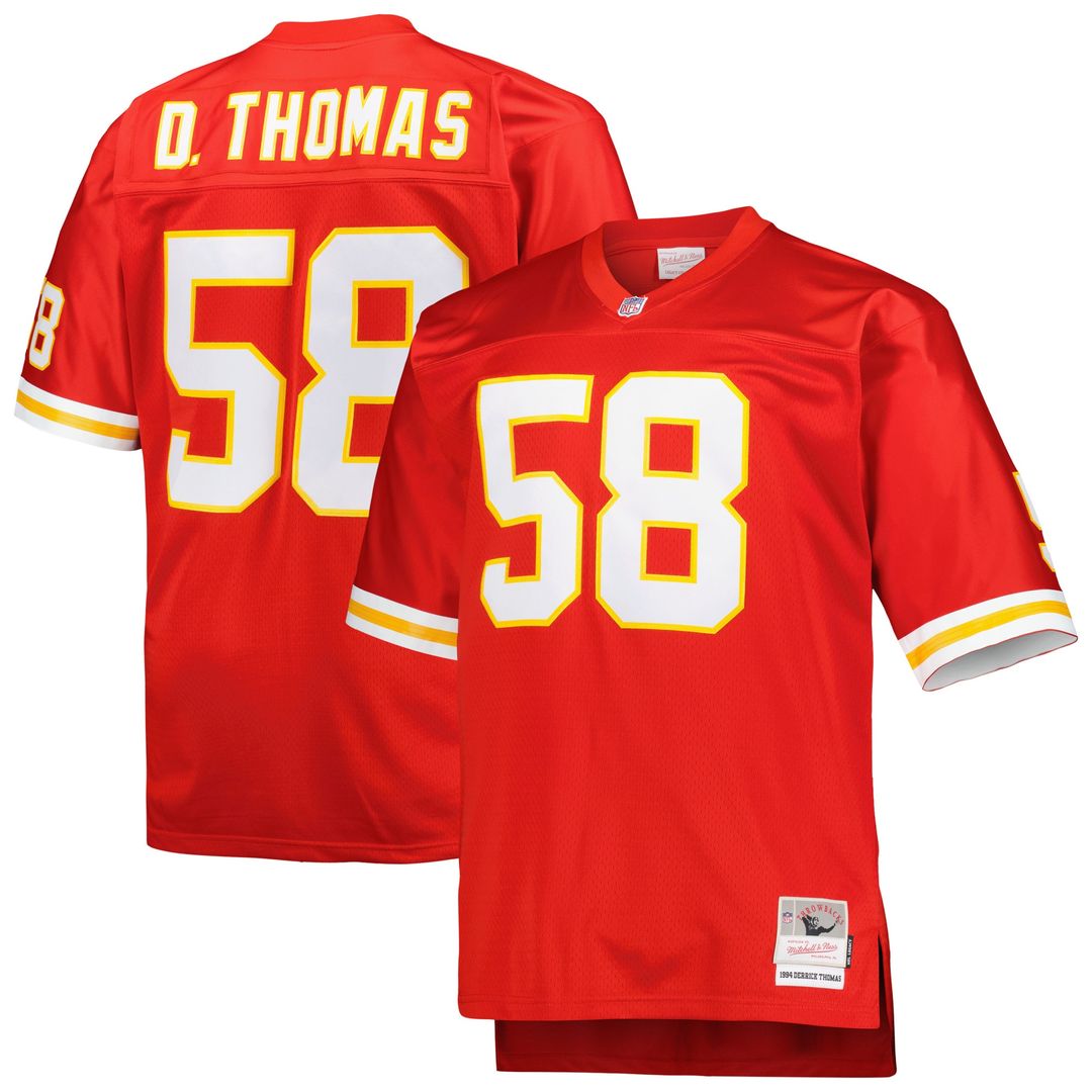 Derrick Thomas Kansas City Chiefs Mitchell & Ness Big & Tall 1994 Retired Player Replica Jersey - Red Official NFL Team Apparel Football Fan Gear