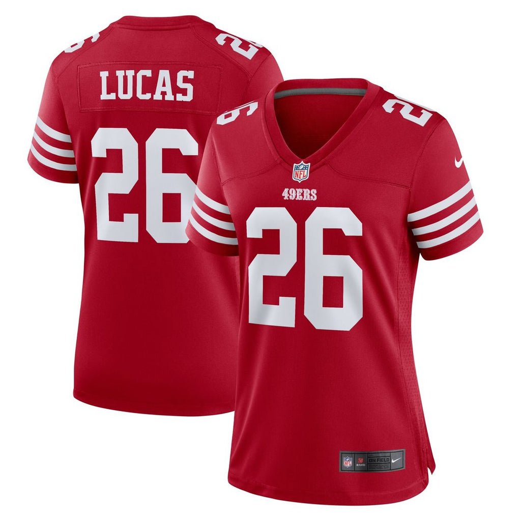 Chase Lucas San Francisco 49ers Nike Women's Team Game Jersey - Scarlet Official NFL Team Apparel Football Fan Gear