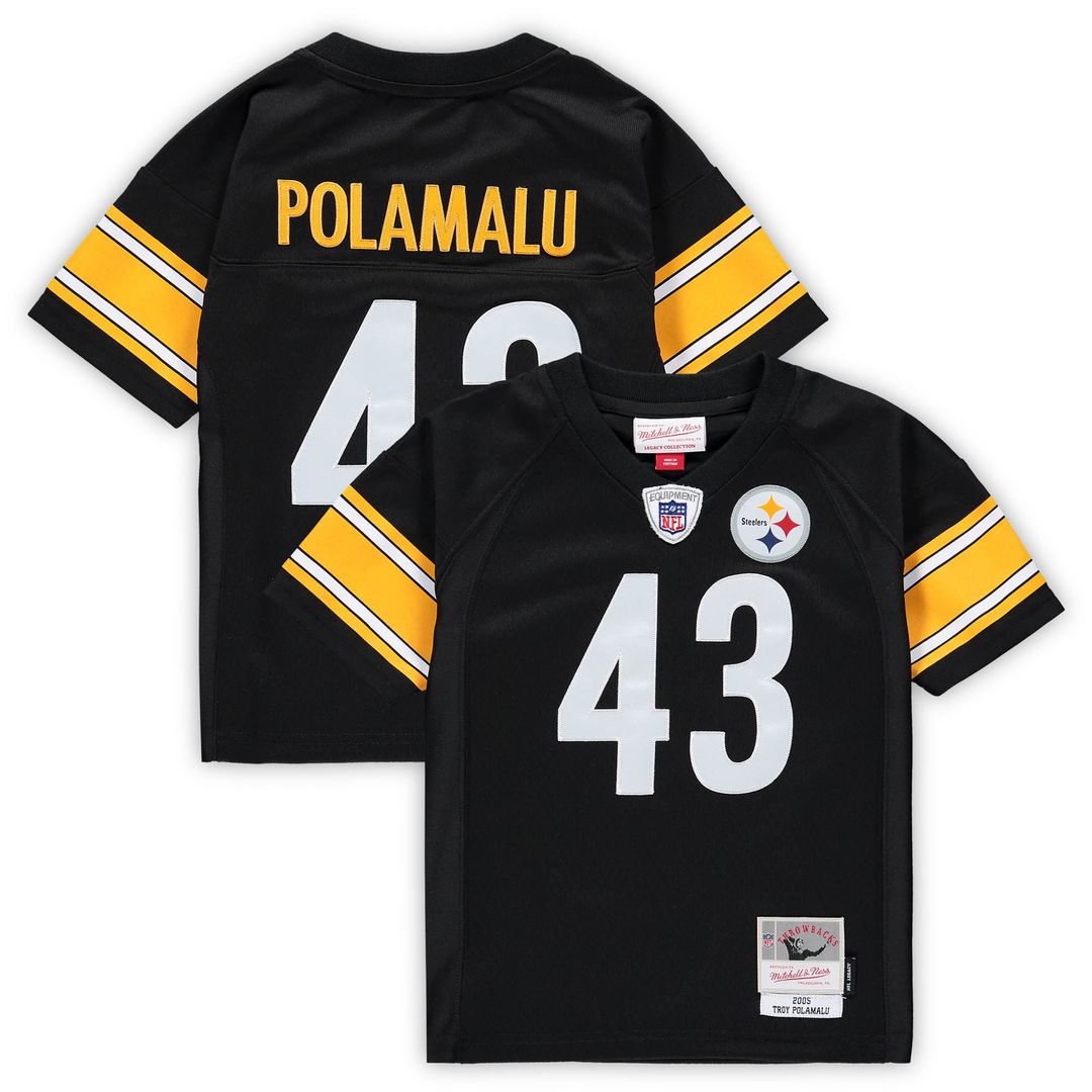 Troy Polamalu Pittsburgh Steelers Mitchell & Ness Toddler 2005 Retired Legacy Jersey - Black Official NFL Team Apparel Football Fan Gear