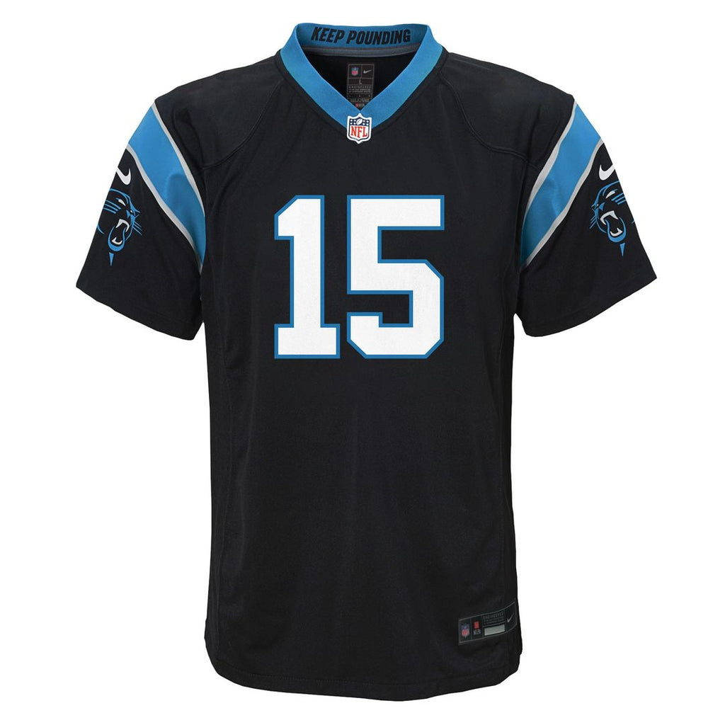 Jimmy Horn Jr. Carolina Panthers Nike Youth Team Game Jersey - Black Official NFL Team Apparel Football Fan Gear